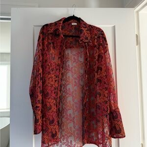 Babaton Sheer Paisley Blouse
